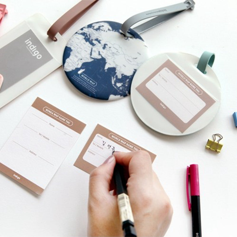 Map Luggage Tag Women Travel Accessories Silica Gel Suitcase ID Address Holder Baggage Boarding Tag Portable Label