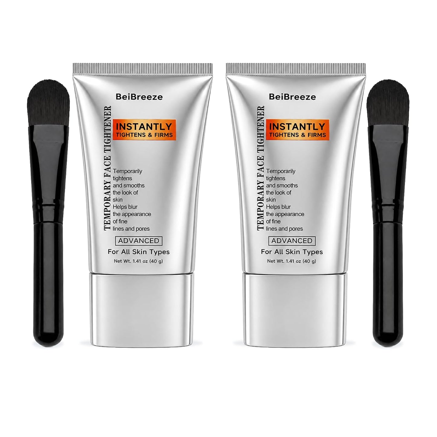 Instant Firming Face Cream, 2 Pack Lightweight Quick-Setting Facial Cream for Smoother-Looking Skin, Wear Alone or Under Makeup
