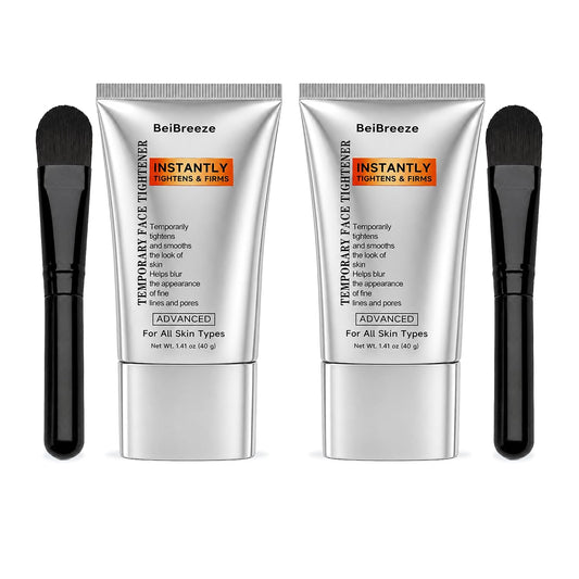 Instant Firming Face Cream, 2 Pack Lightweight Quick-Setting Facial Cream for Smoother-Looking Skin, Wear Alone or Under Makeup