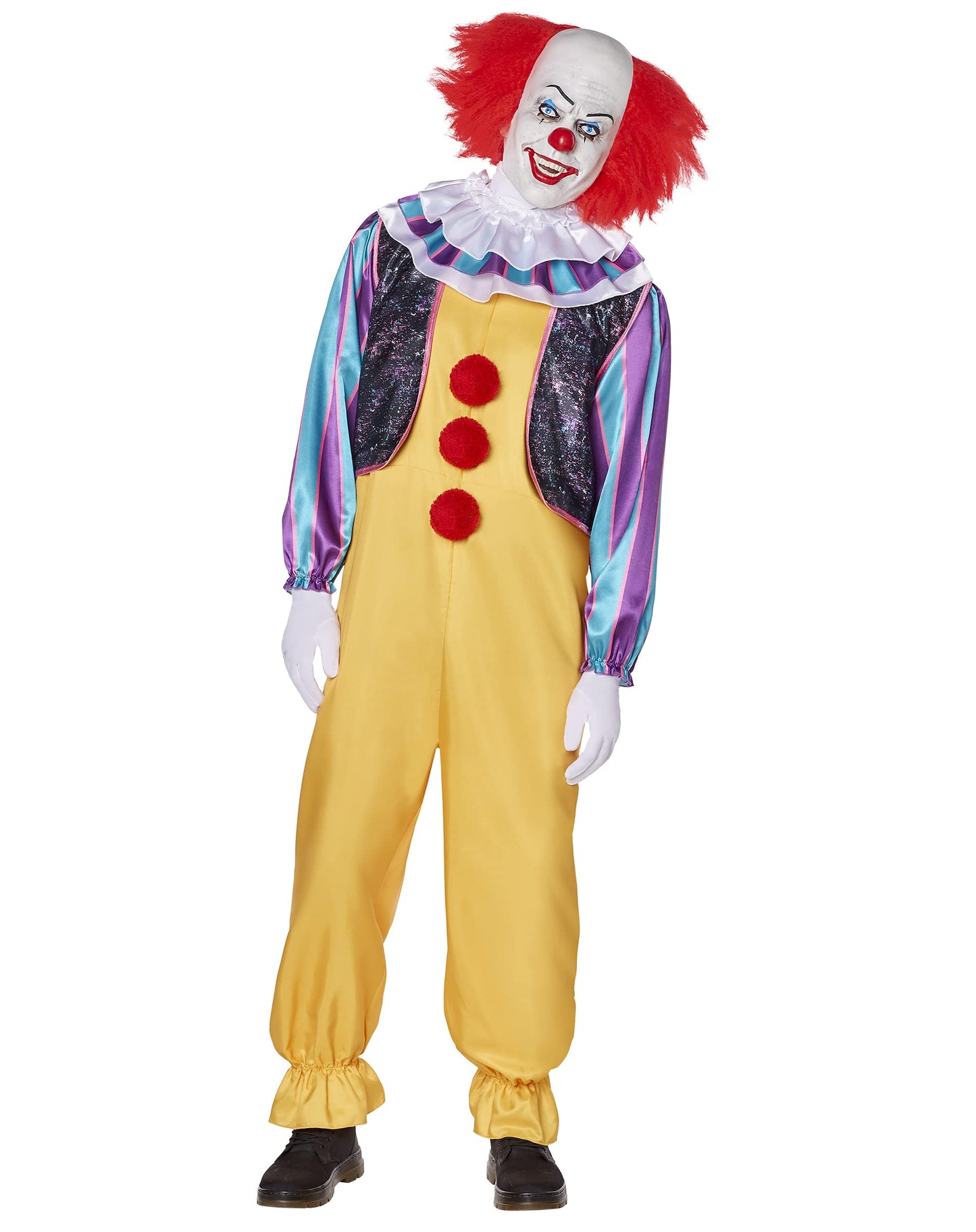 Spirit Halloween It Adult Classic Pennywise Costume | Officially Licensed | It Cosplay | Horror Costume | Clown Costume