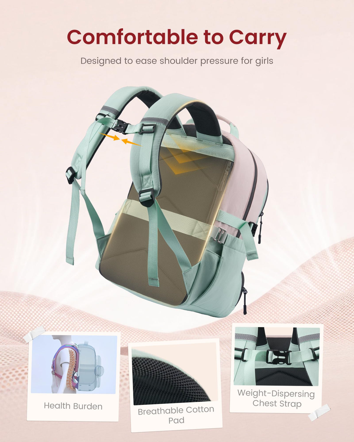LOVEVOOK Backpack for Kids Teen Girls, Cute Back to School Backpack Bookbag