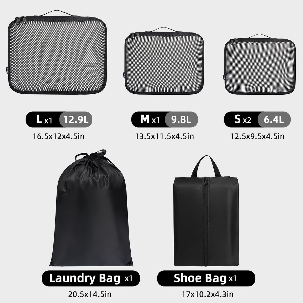 BAGAIL 8 Set Packing Cubes Luggage Packing Organizers for Travel Accessories-Aqua Color