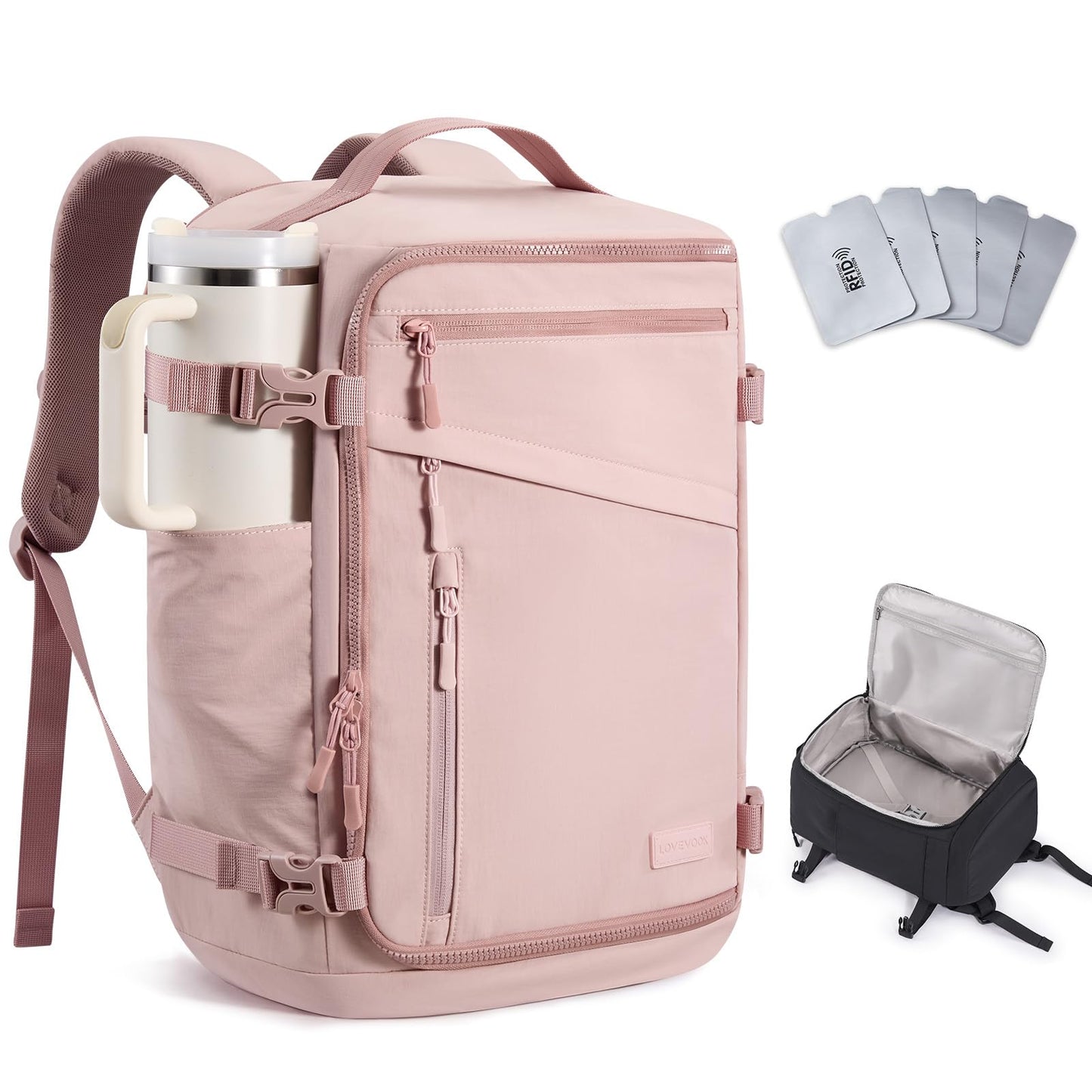 LOVEVOOK Travel Backpack for Women Men, Airline Approved Carry On Luggage