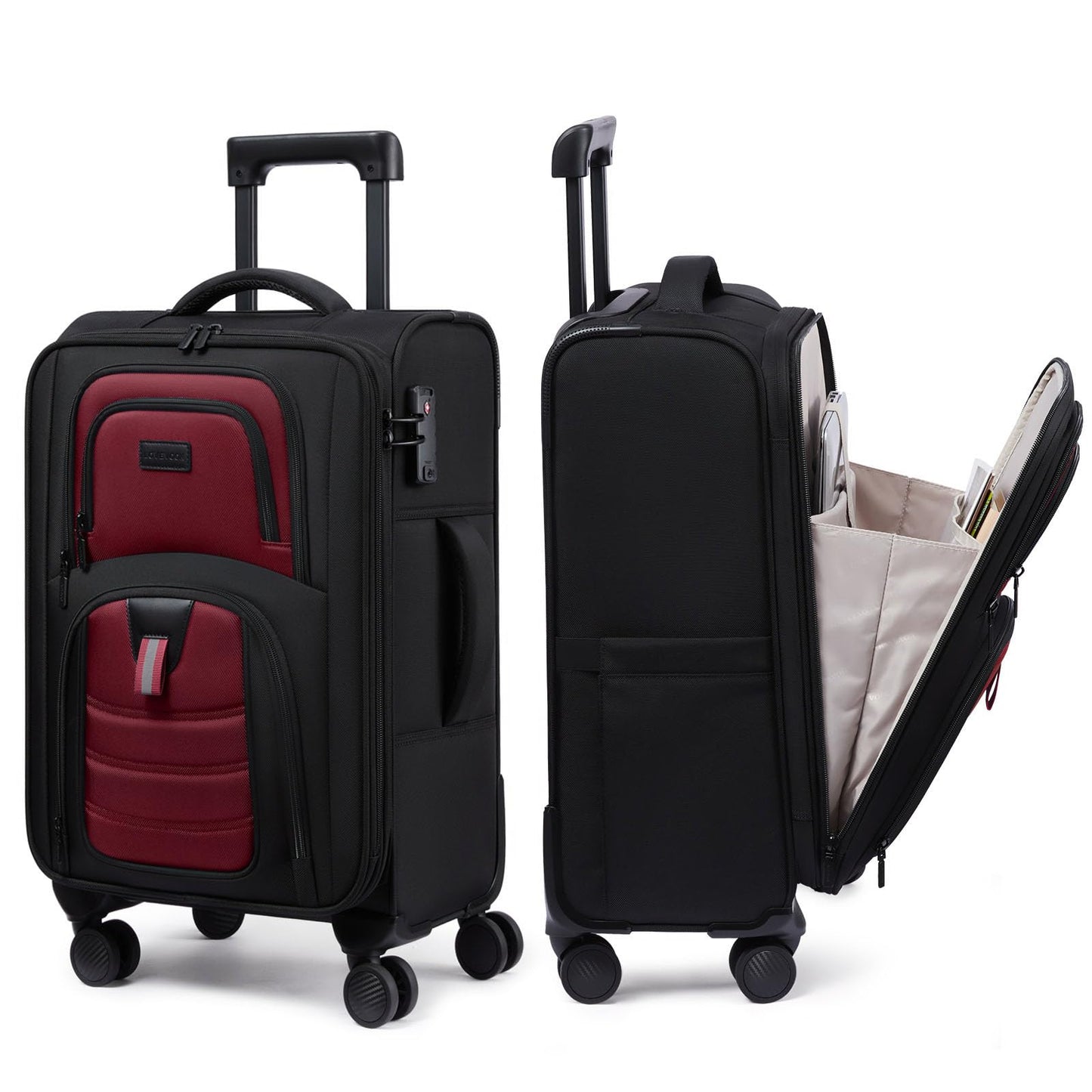 LOVEVOOK Carry On Luggage 22x14x9 - Airline Approved Spinner Suitcase