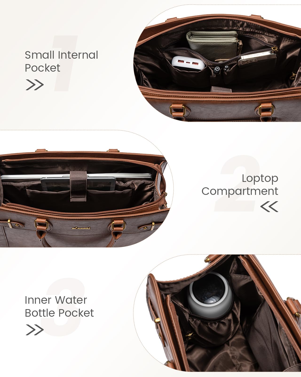 LOVEVOOK Laptop Bag for Women 15.6 Inch Work Tote, Business Computer Briefcase, Waterproof PU Leather Tote Bag for Teacher, Office Shoulder Tote Purse