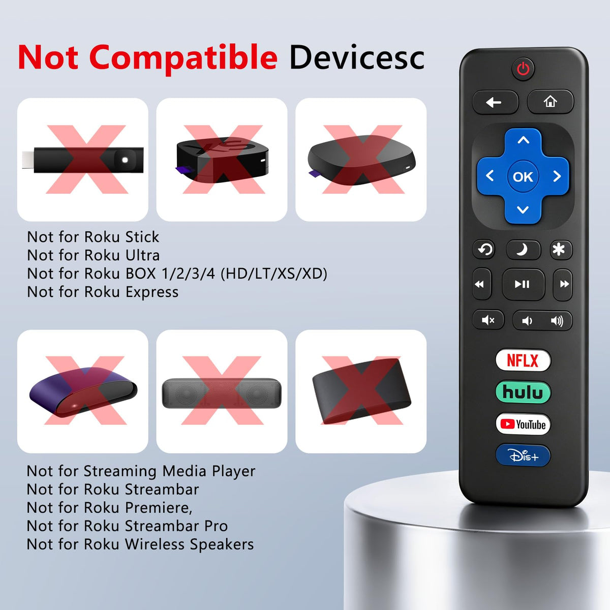 Universal-TV-Remote-Control for Samsung LG Vizio Roku TCL Hisense Sony TVs