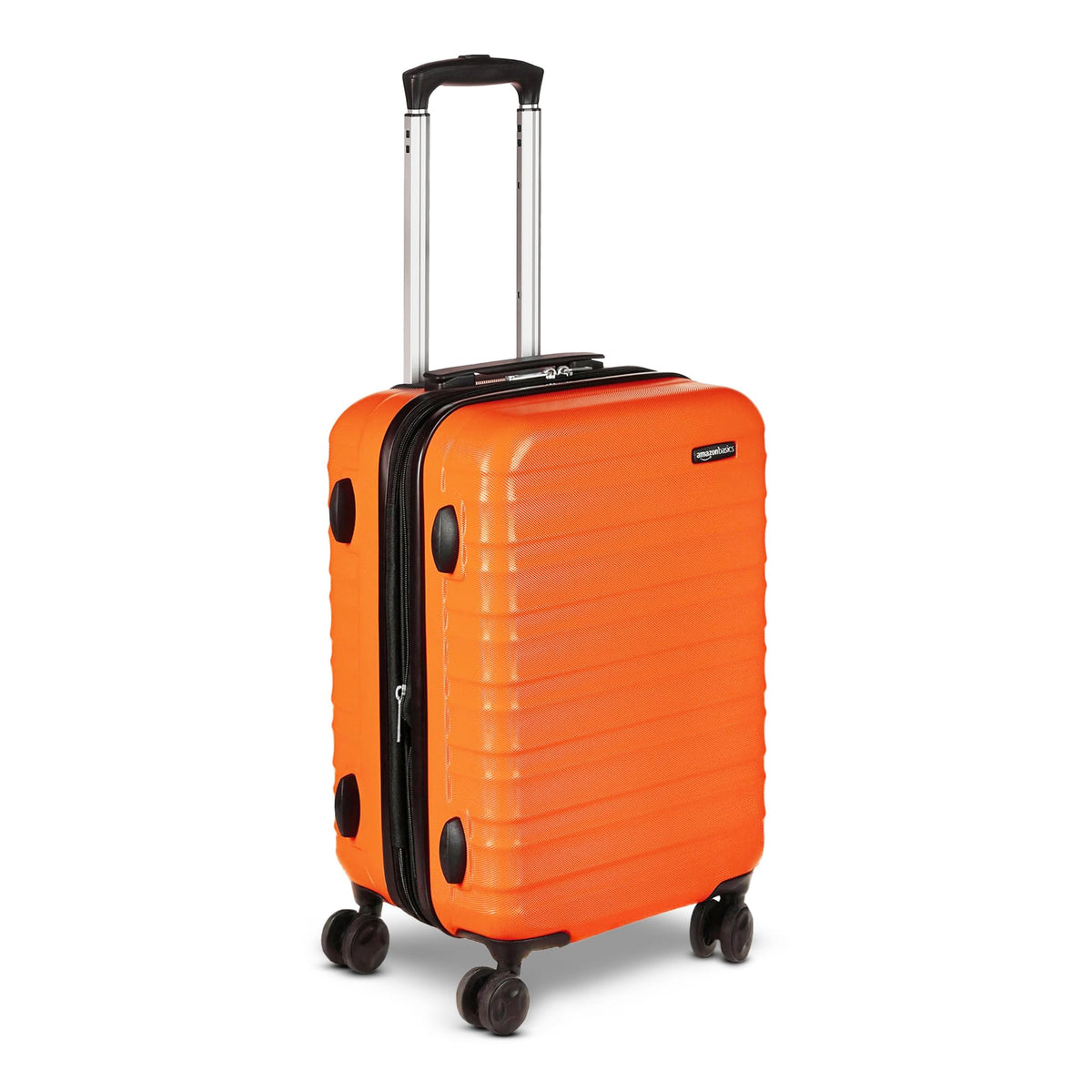 Amazon Basics 30" Hardside Large Checked Luggage, Hardshell Suitcase With Four Multi-directional Wheels, Expandable For Up to 15% More Space, Scratch-Resistant Shell, Black