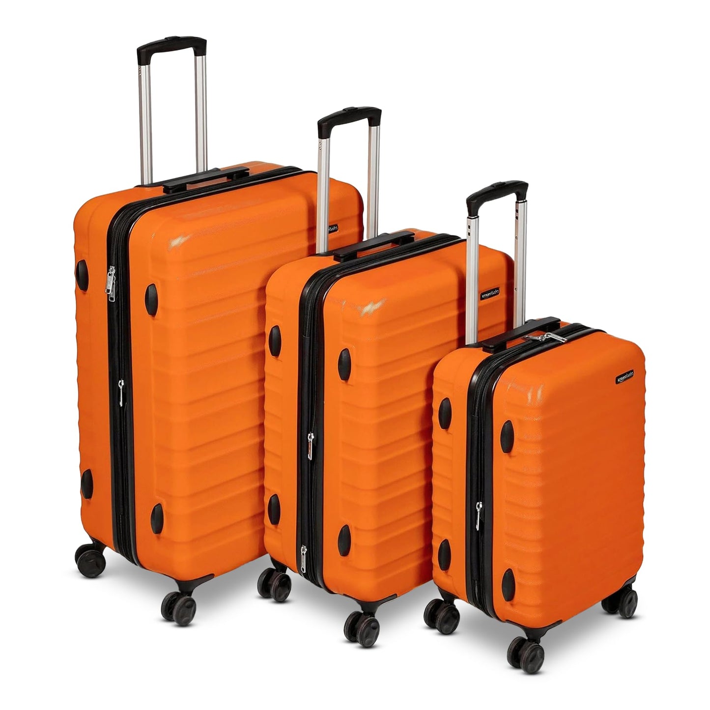 Amazon Basics 30" Hardside Large Checked Luggage, Hardshell Suitcase With Four Multi-directional Wheels, Expandable For Up to 15% More Space, Scratch-Resistant Shell, Black