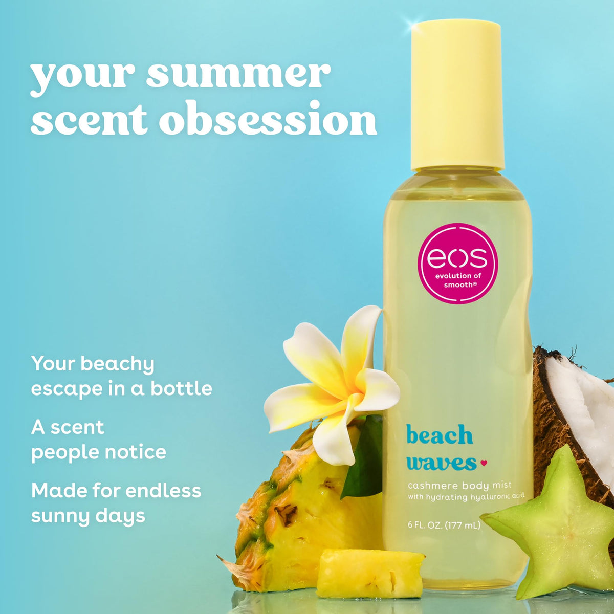eos Cashmere Body Mist- Vanilla, Body Spray for Women, Vegan, 6 fl oz