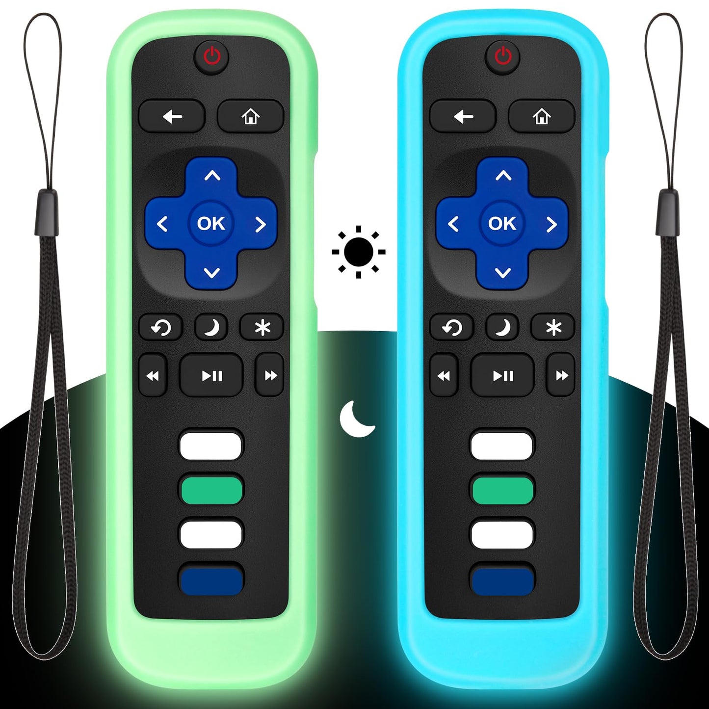 (2 Pack) Replacement Remote for Roku Box Express Player Premiere Control