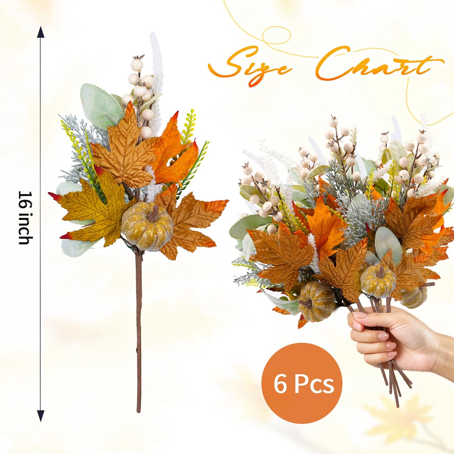20" Harvest Fall Wreath for Front Door,Pumpkins Berries Autumn Wreaths