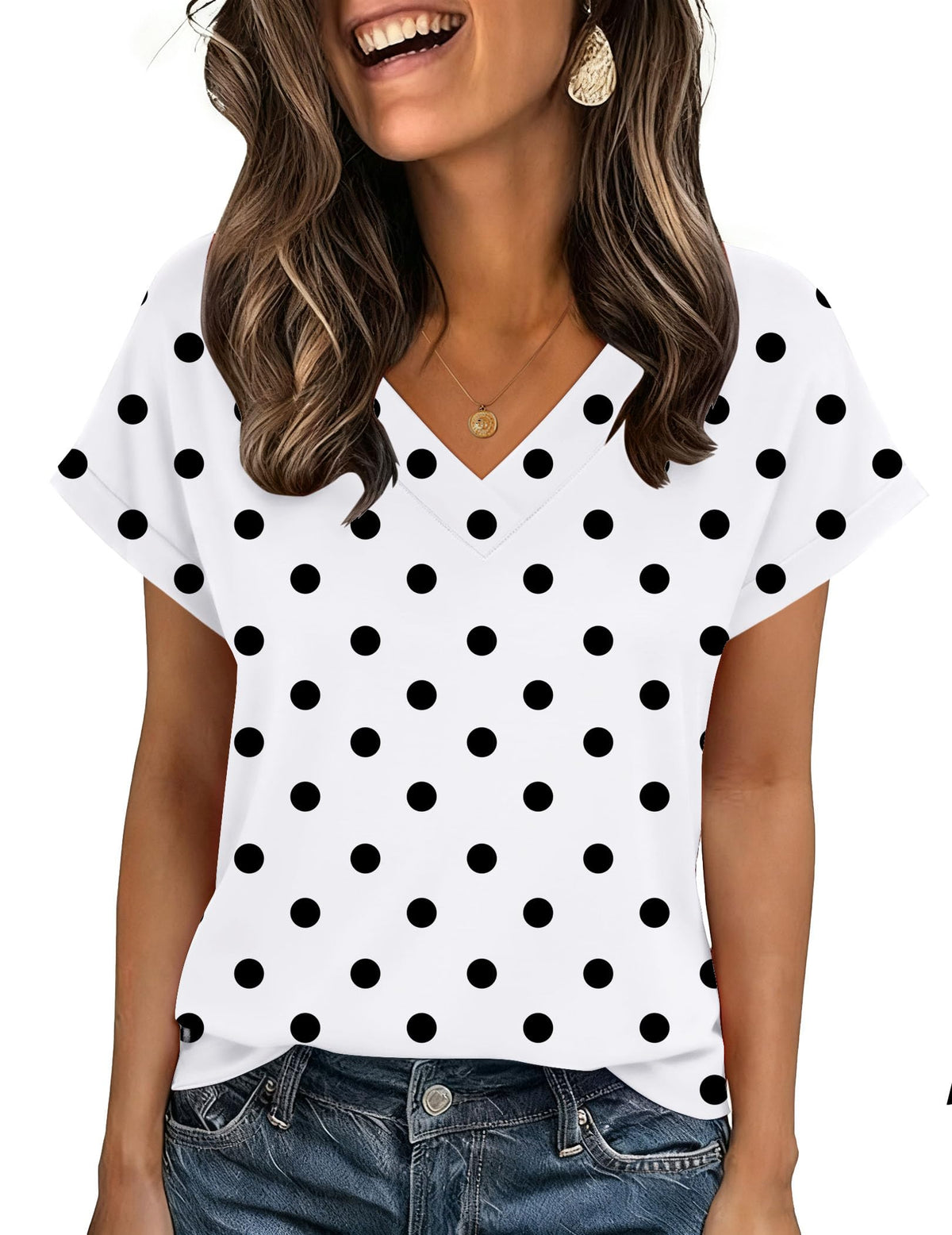 Zeagoo Womens Summer Tops Rolled Short Sleeve Shirts Dressy Casual Blouses