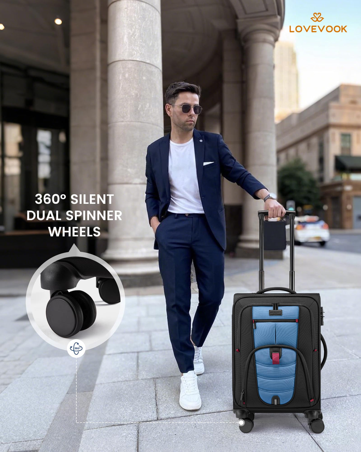 Carry On Luggage 22x14x9 Airline Approved with TSA Lock for Business Trip
