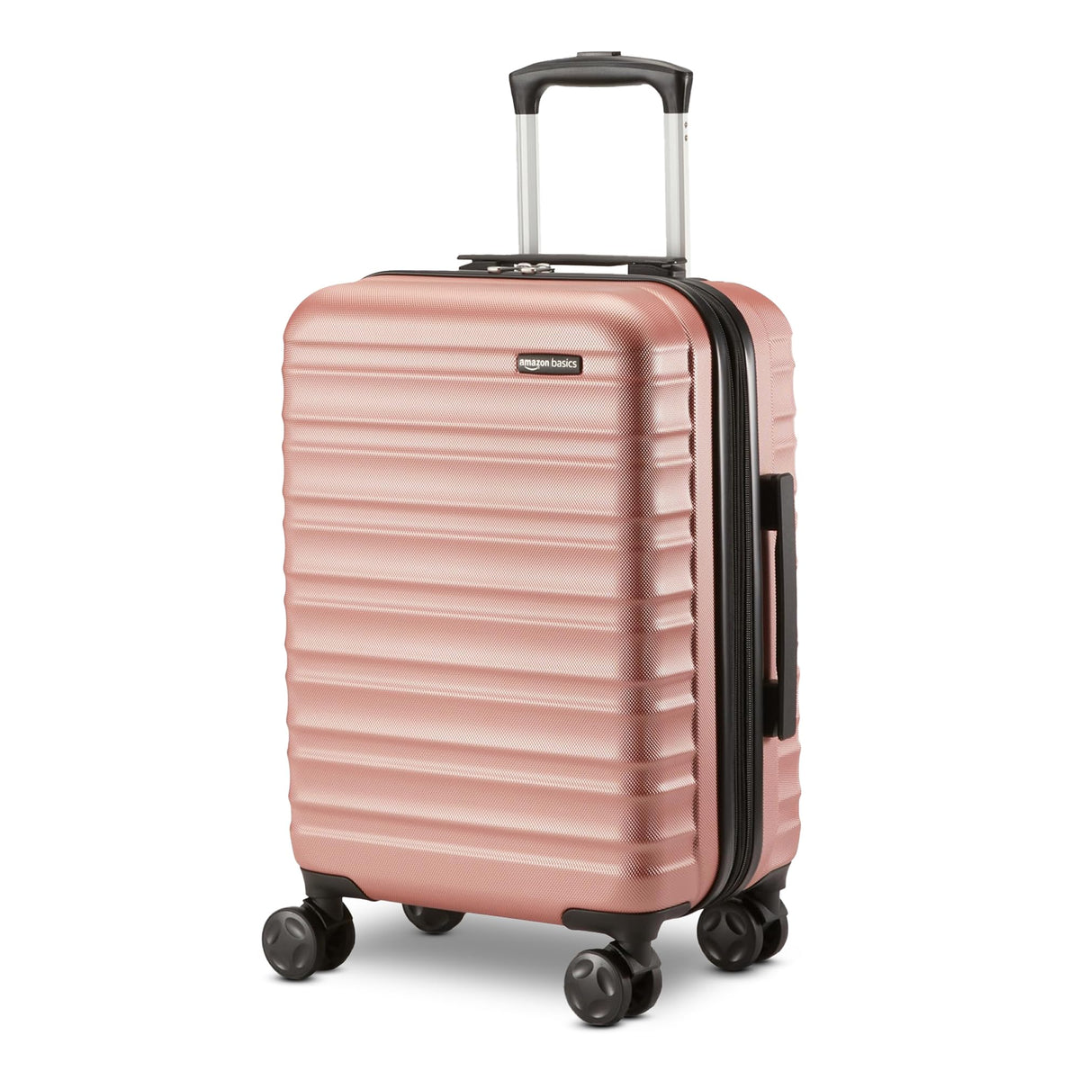 Amazon Basics 30" Hardside Large Checked Luggage, Hardshell Suitcase With Four Multi-directional Wheels, Expandable For Up to 15% More Space, Scratch-Resistant Shell, Black