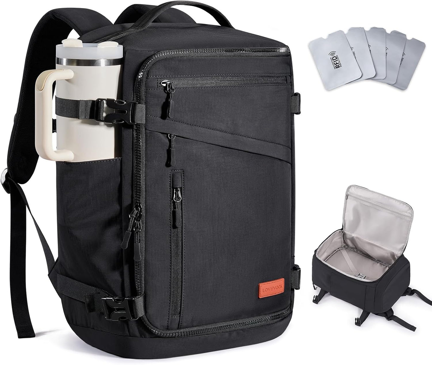 LOVEVOOK Travel Backpack for Women Men, Airline Approved Carry On Luggage
