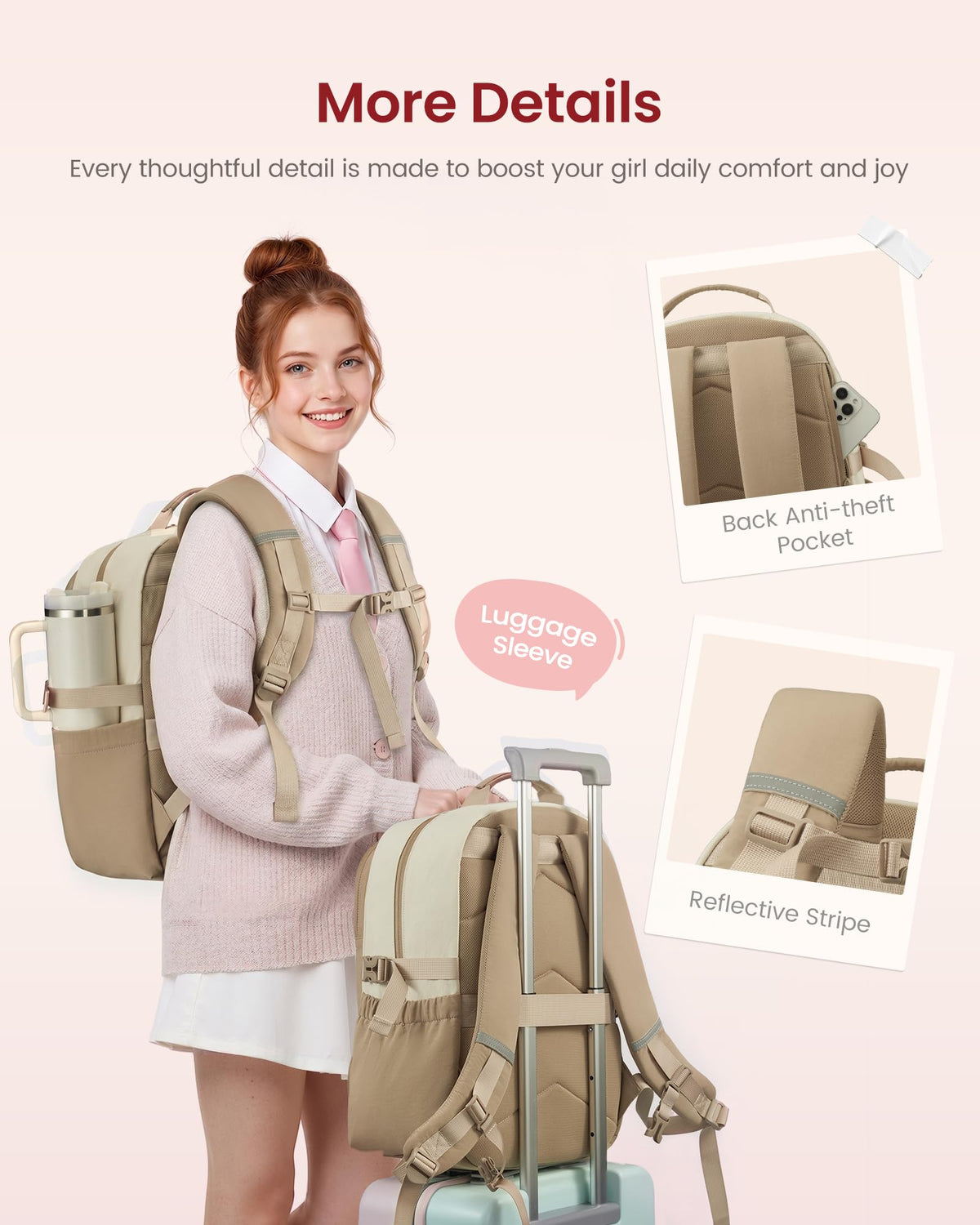 LOVEVOOK Backpack for Kids Teen Girls, Cute Back to School Backpack Bookbag
