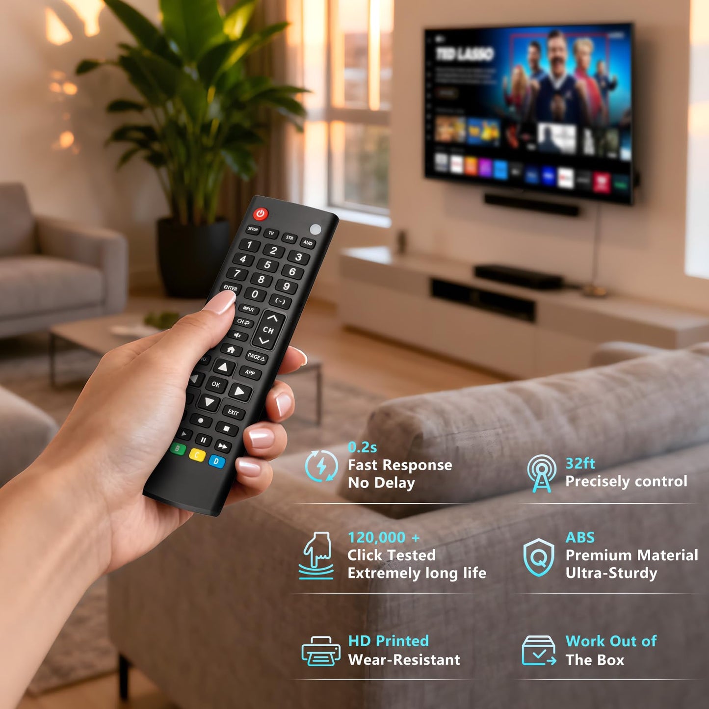 (2 Pack) Replacement Remote for Roku Box Express Player Premiere Control
