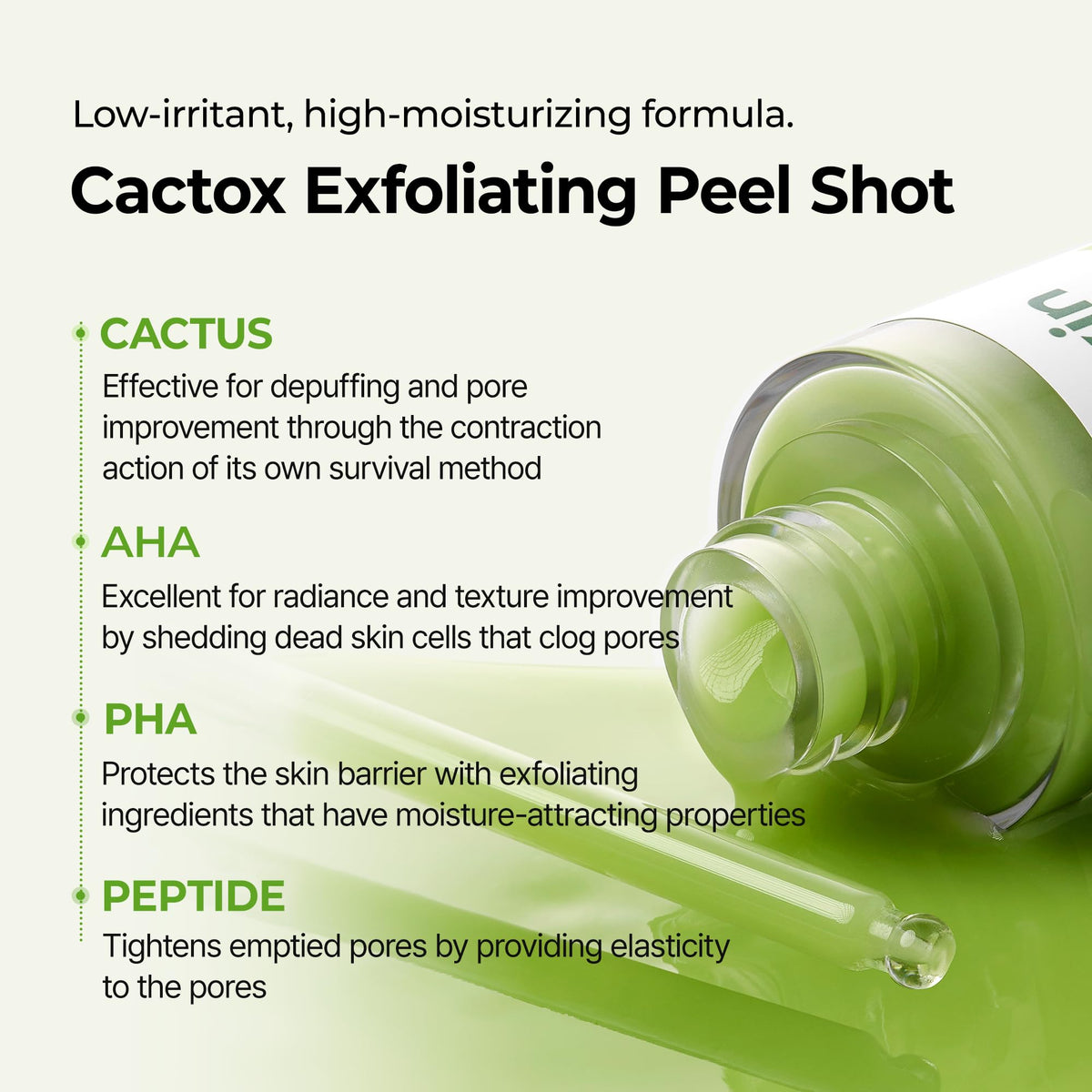 Dr.Melaxin Peel Shot Black Rice Exfoliating Ampoule, Face Exfoliator with AHA BHA Niacinamide Rice Bran Water, Blackhead Remover, Pore Minimizer, Brightening Glass Skin Serum, Korean Skin Care, 2.7 oz