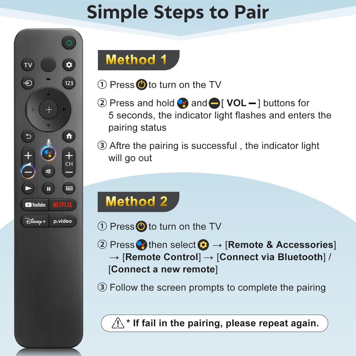 Universal-TV-Remote-Control for Samsung LG Vizio Roku TCL Hisense Sony TVs