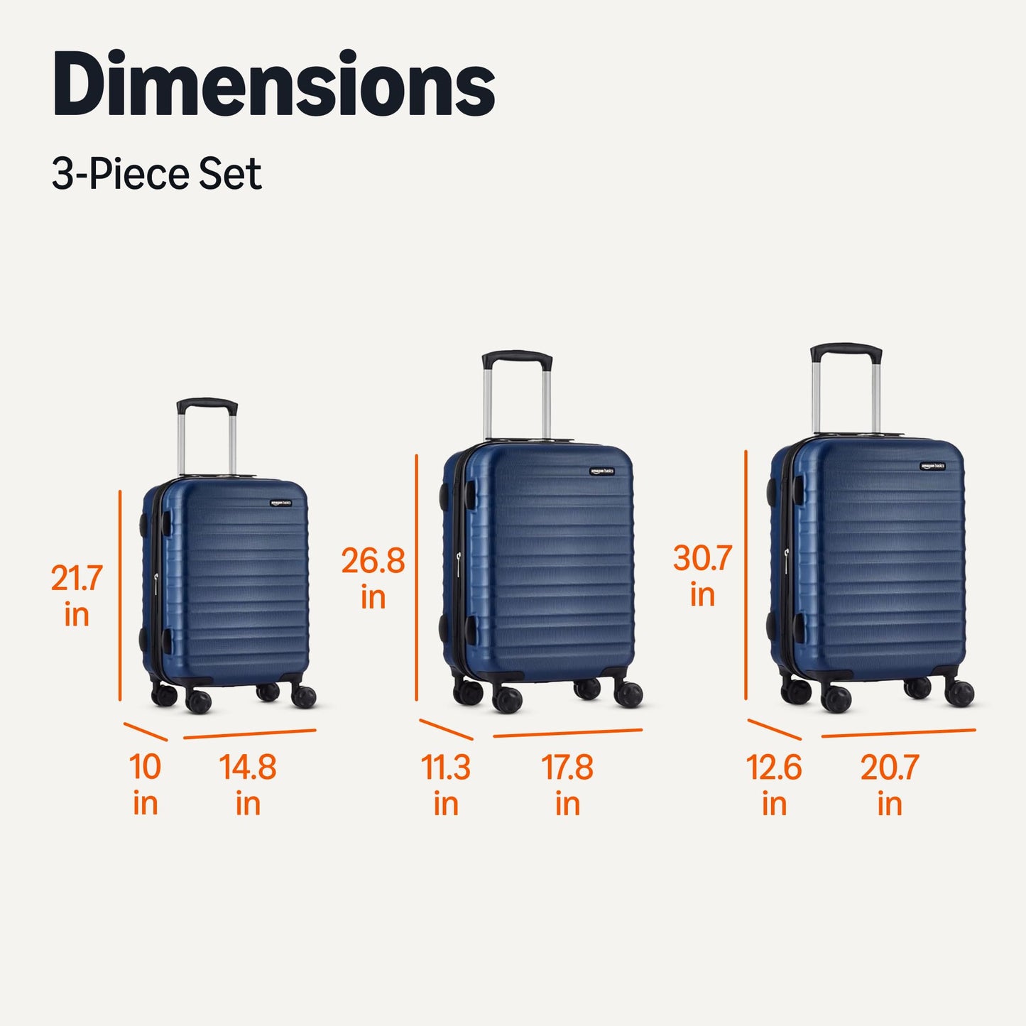 Amazon Basics 30" Hardside Large Checked Luggage, Hardshell Suitcase With Four Multi-directional Wheels, Expandable For Up to 15% More Space, Scratch-Resistant Shell, Black