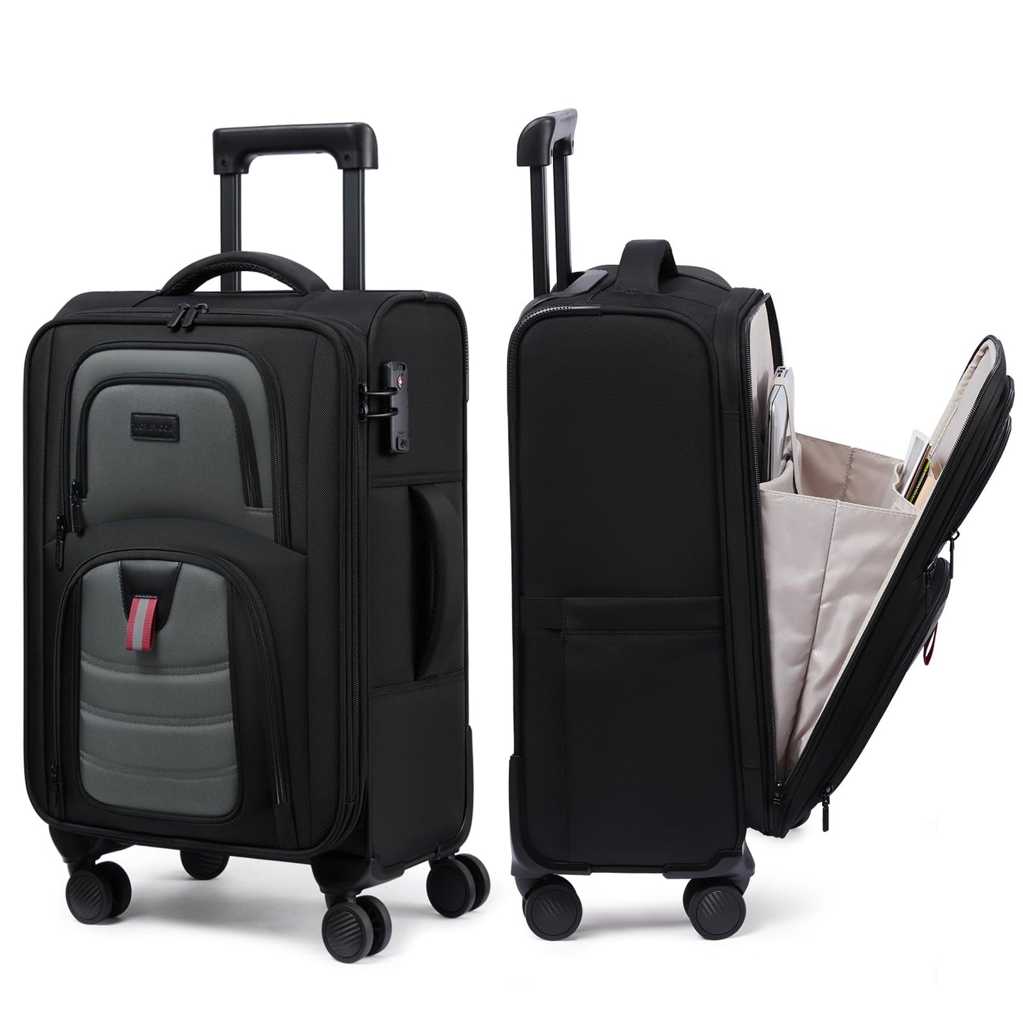 LOVEVOOK Carry On Luggage 22x14x9 - Airline Approved Spinner Suitcase