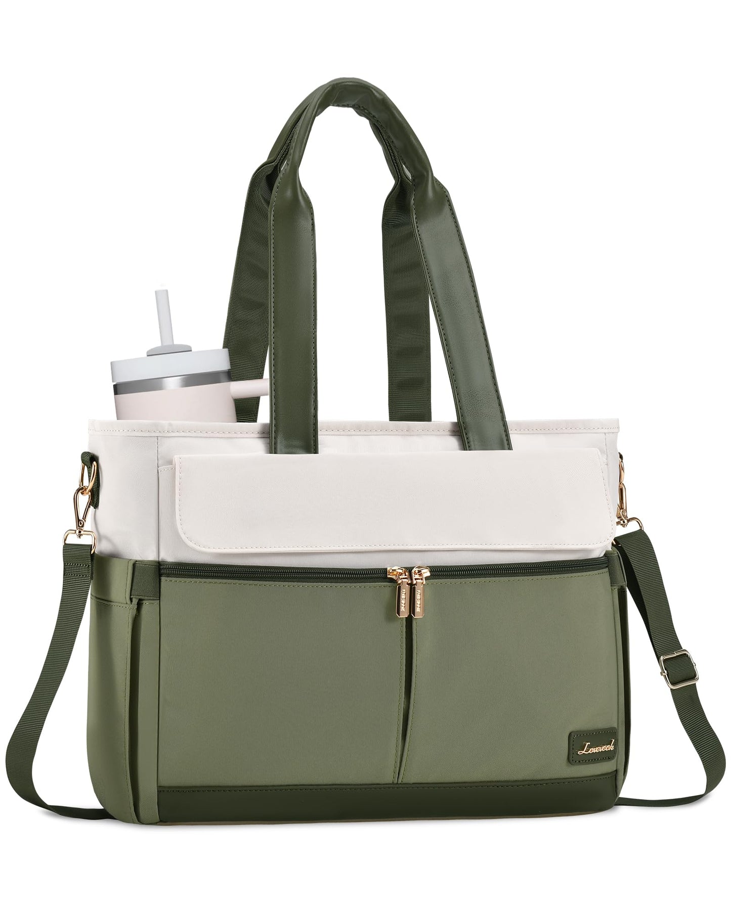 LOVEVOOK Lunch Tote Bag for Women, Work Laptop Bag with Lunch Compartment