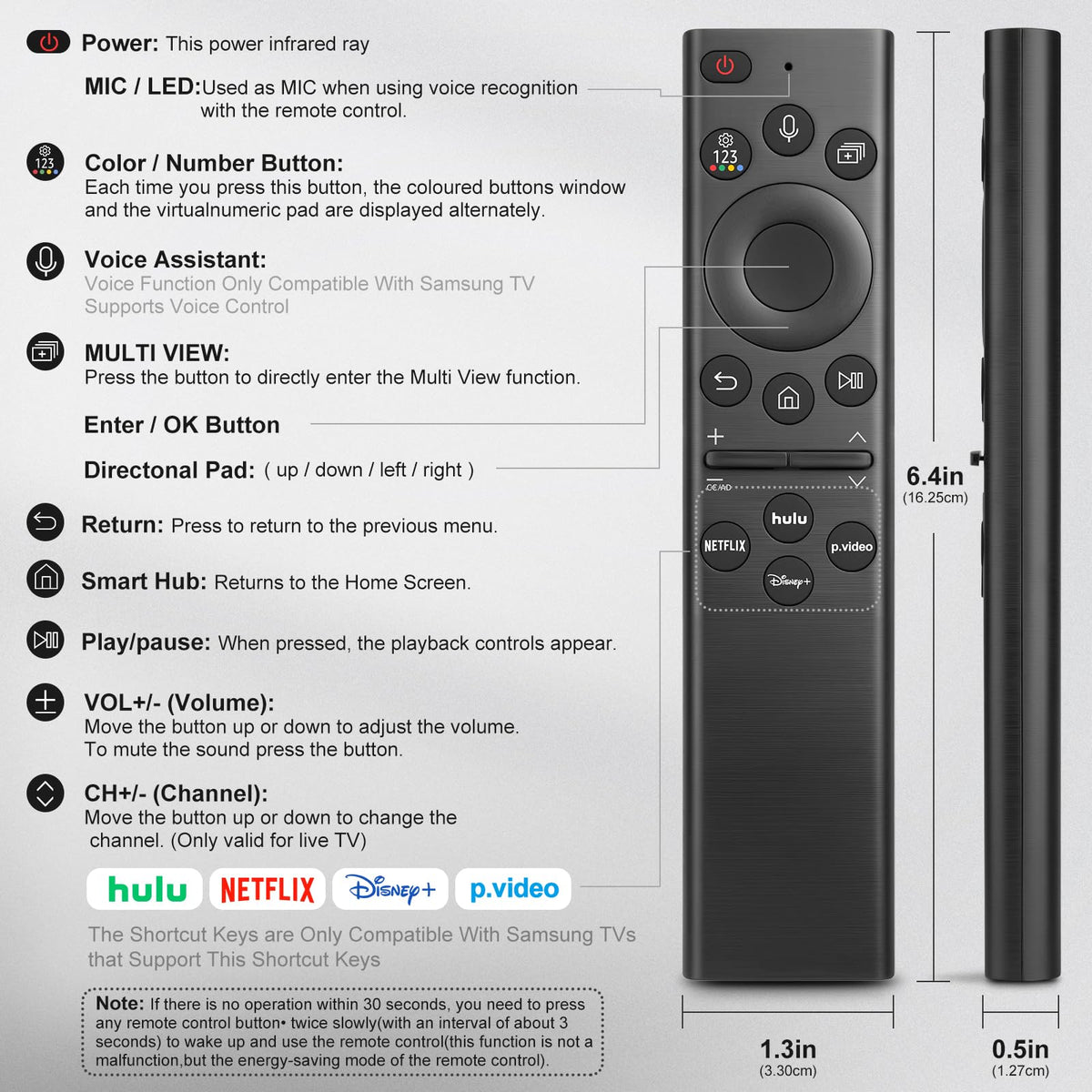Universal-TV-Remote-Control for Samsung LG Vizio Roku TCL Hisense Sony TVs