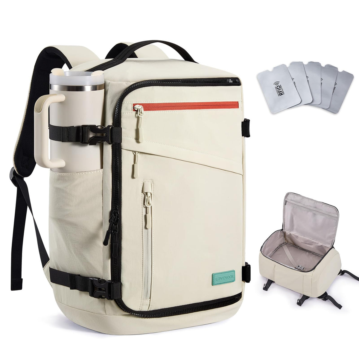 LOVEVOOK Travel Backpack for Women Men, Airline Approved Carry On Luggage
