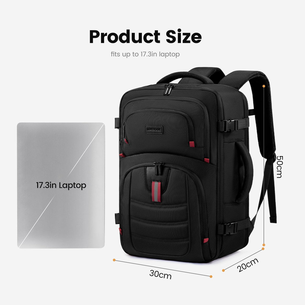 LOVEVOOK 40L Travel Backpack for Men - Airline Approved Carry On Backpack