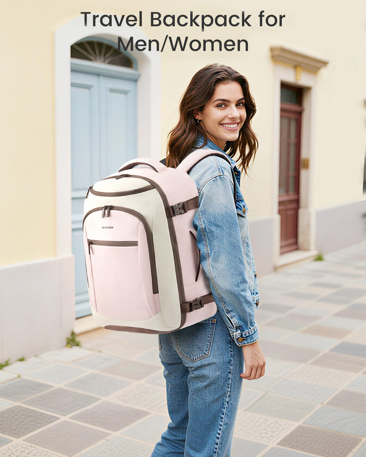 LOVEVOOK 40L Travel Backpack for Women & Men, Airline Approved Carry On Bag