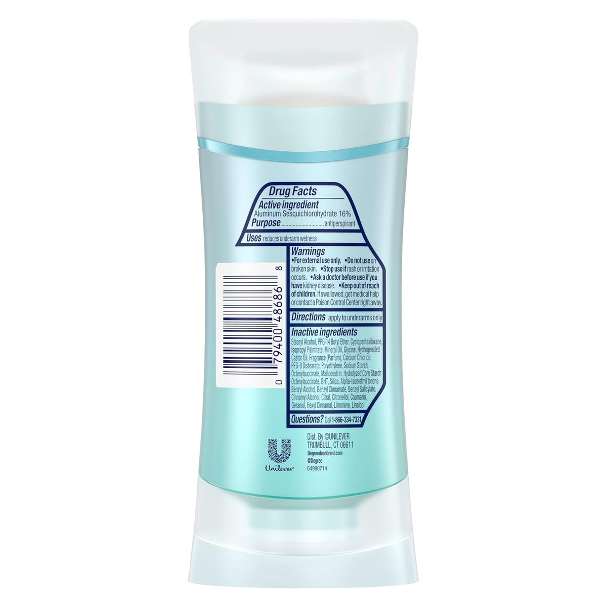 Degree Advanced Protection Antiperspirant Deodorant Shower Clean 72H 2.6 oz