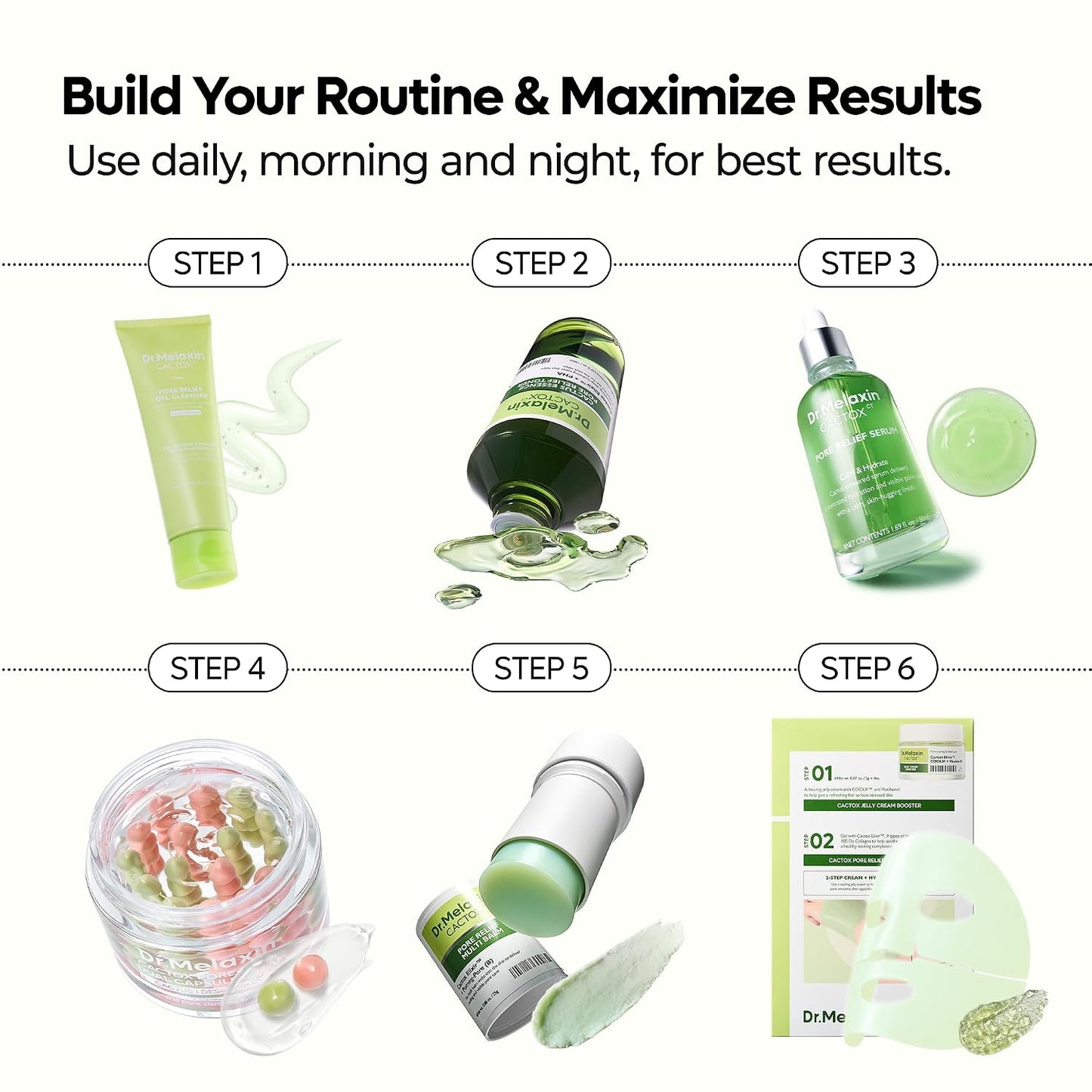 Dr.Melaxin Cactox Pore Relief Serum 80ml – Pore Minimizer & Hydrating Face Serum with Triple Hyaluronic Acid, Deep Moisture, Texture Smoothing & Clear Skin Care