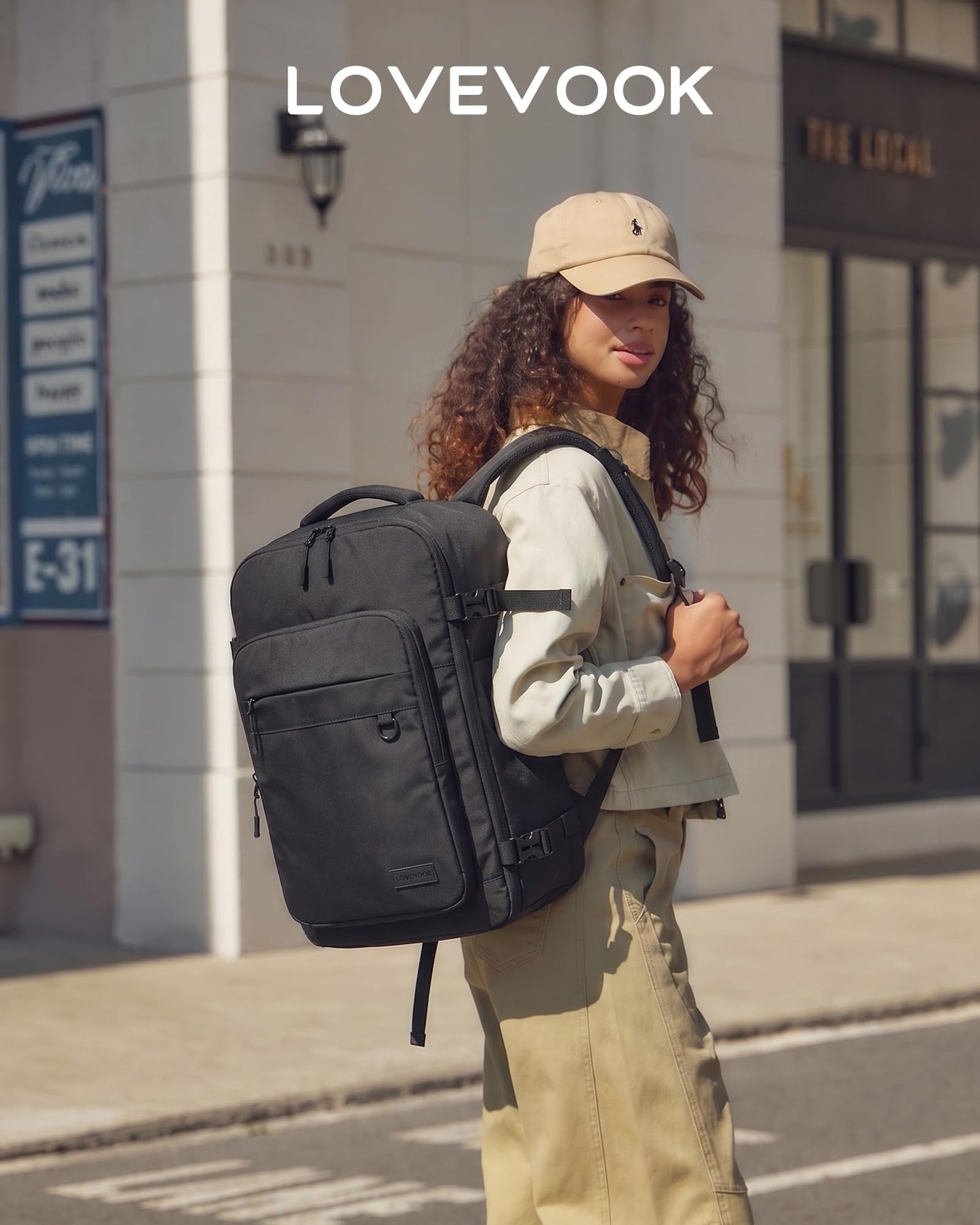 LOVEVOOK 40L Travel Backpack for Women Men, Carry on Backpack for Travel