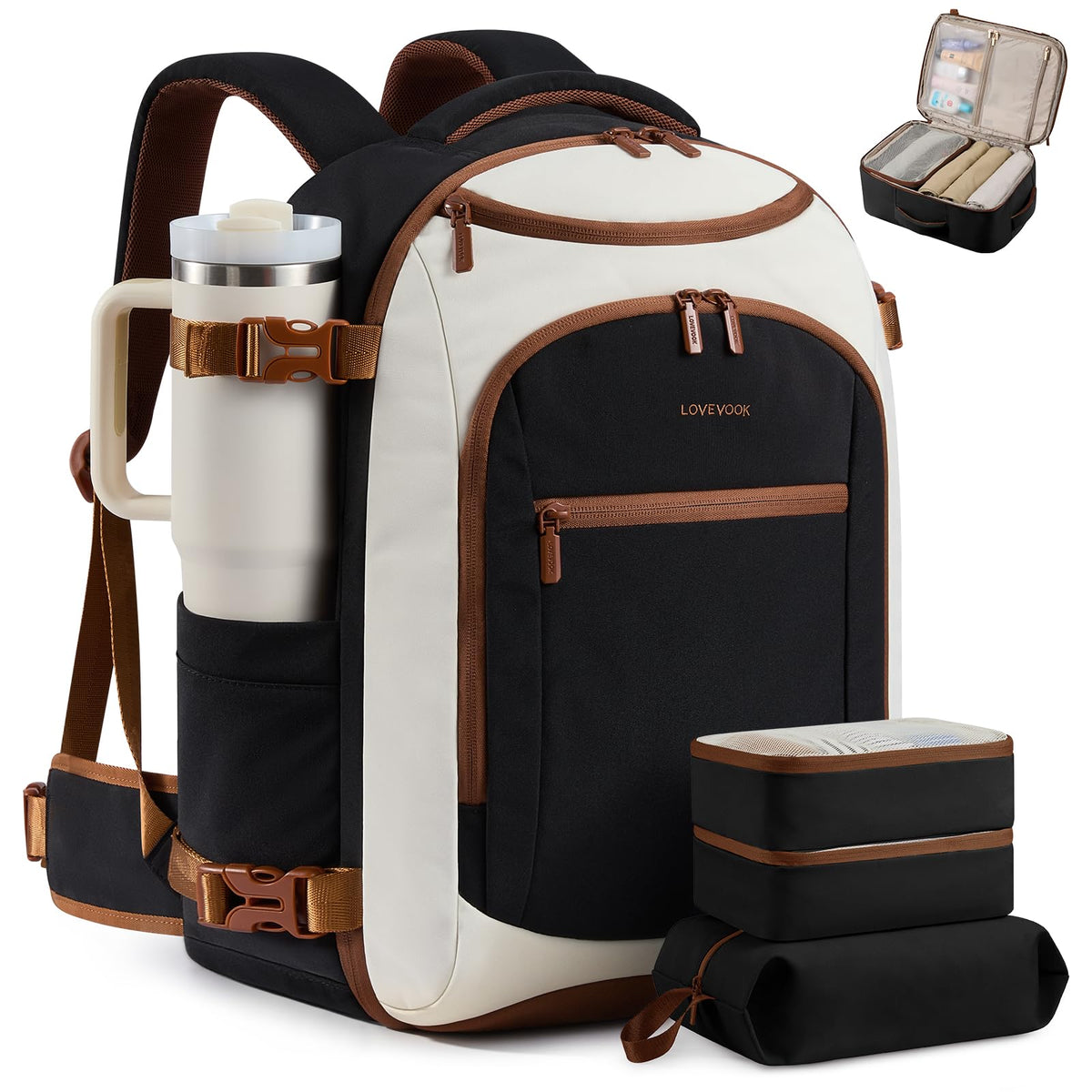 LOVEVOOK 40L Travel Backpack for Women & Men, Airline Approved Carry On Bag