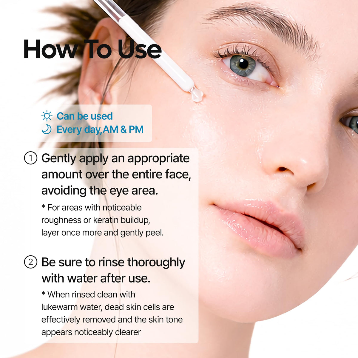 Dr.Melaxin Peel Shot Black Rice Exfoliating Ampoule, Face Exfoliator with AHA BHA Niacinamide Rice Bran Water, Blackhead Remover, Pore Minimizer, Brightening Glass Skin Serum, Korean Skin Care, 2.7 oz