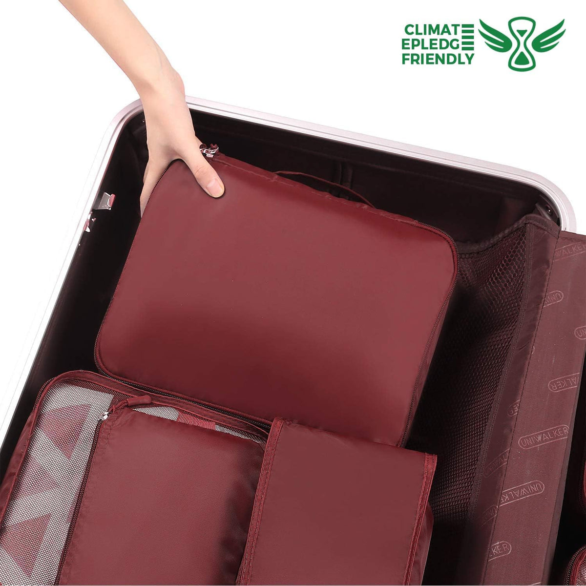 BAGAIL 8 Set Packing Cubes Luggage Packing Organizers for Travel Accessories-Aqua Color