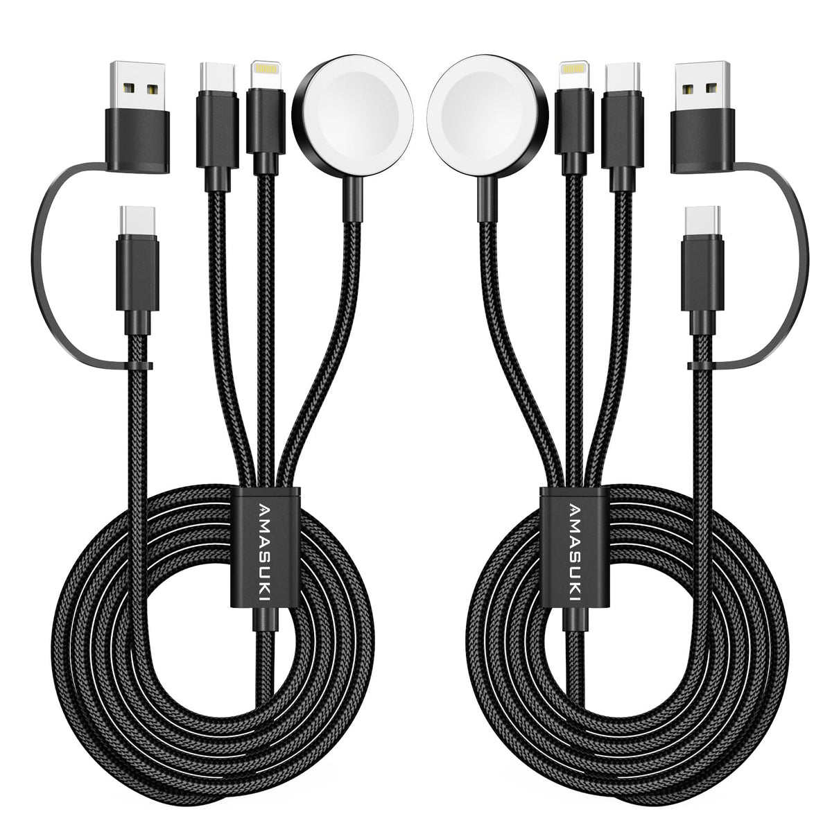 Travel Essentials,3 in 2 USB C Cable for Apple Watch Charger,iPhone Charger,Multi Charging Cable,Cruise Vacation Camping Essentials,Portable for iWatch Series 11-2/Ultra/SE & iPhone 17-12,Car,Pink