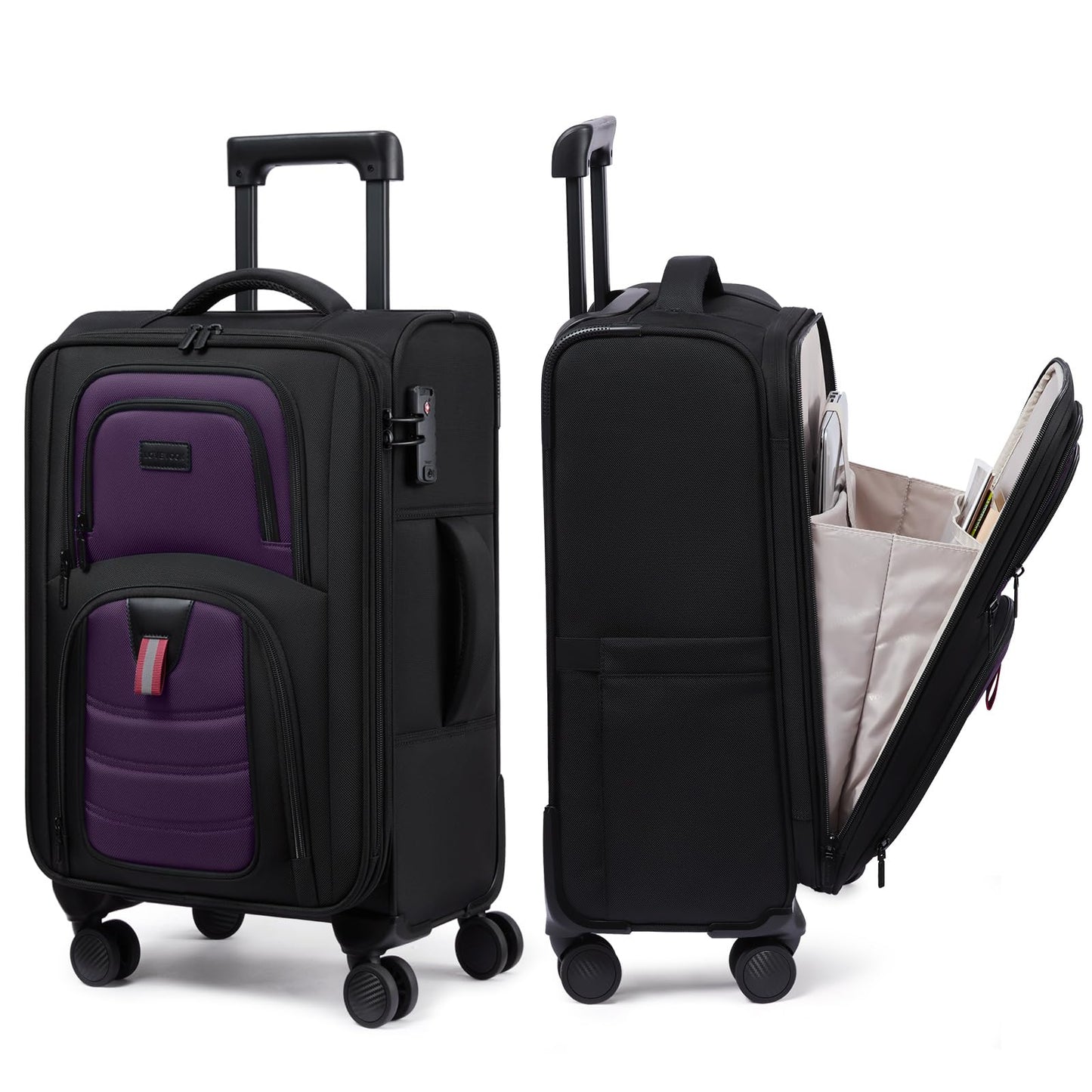 LOVEVOOK Carry On Luggage 22x14x9 - Airline Approved Spinner Suitcase