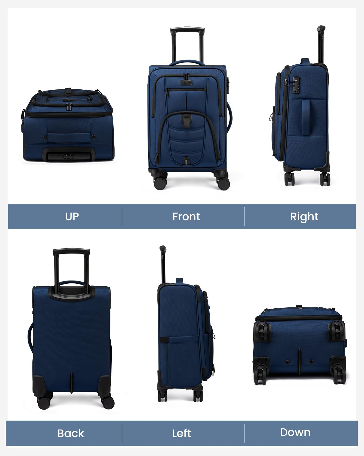 Carry On Luggage 22x14x9 Airline Approved with TSA Lock for Business Trip
