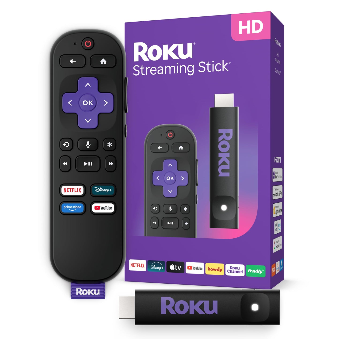 Roku Streaming Stick 4K with Voice Remote - HDR10+ & Dolby Vision