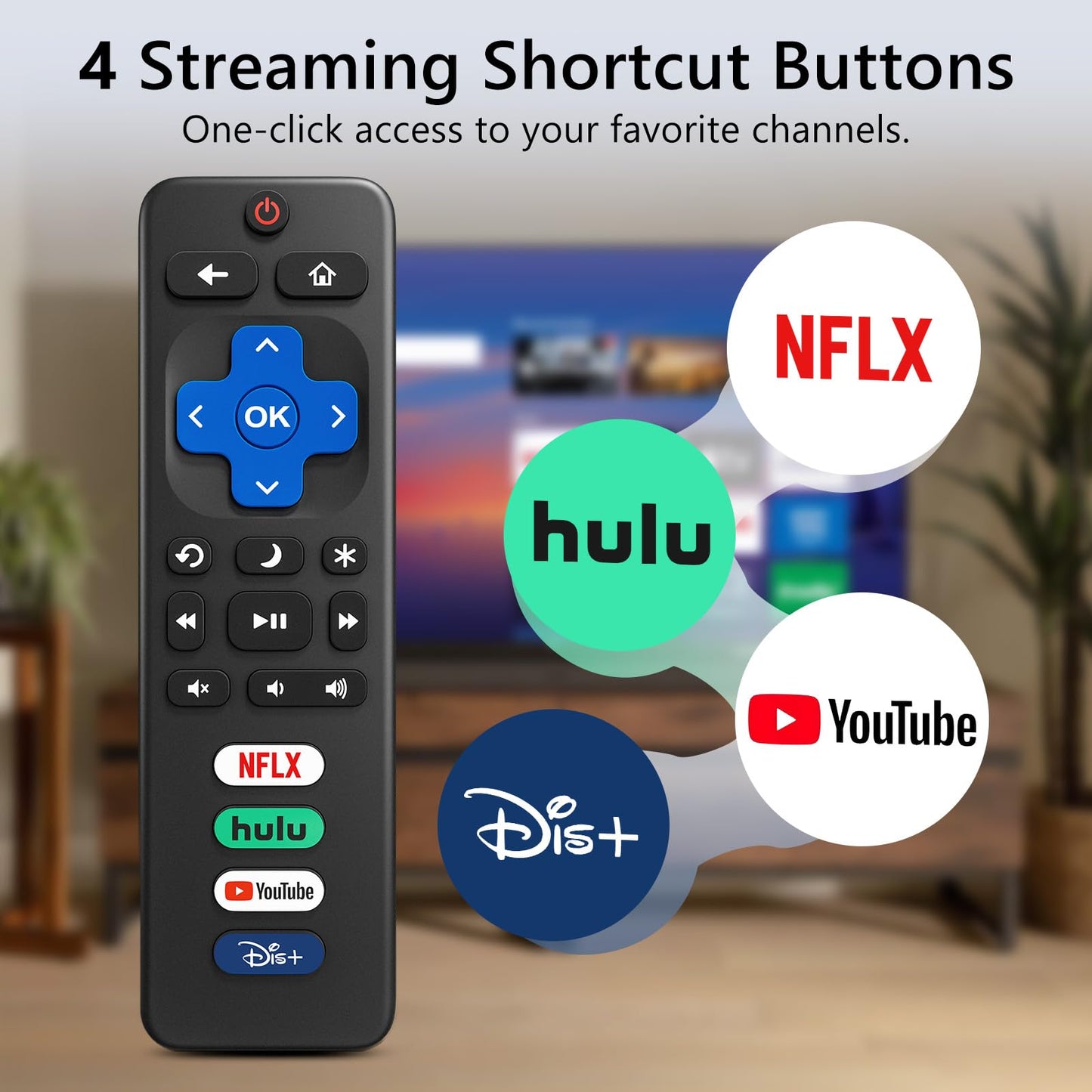 Universal-TV-Remote-Control for Samsung LG Vizio Roku TCL Hisense Sony TVs
