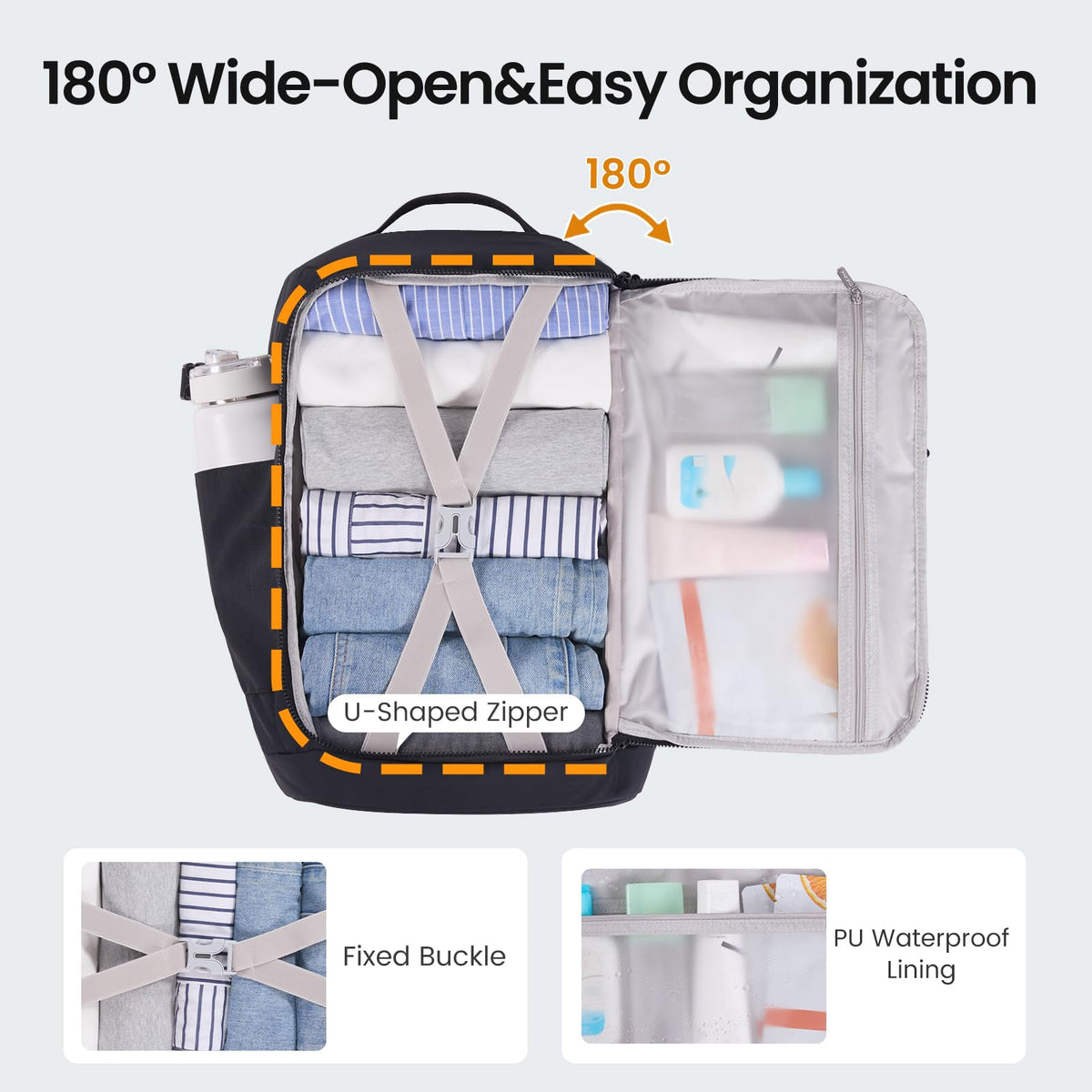LOVEVOOK Travel Backpack for Women Men, Airline Approved Carry On Luggage