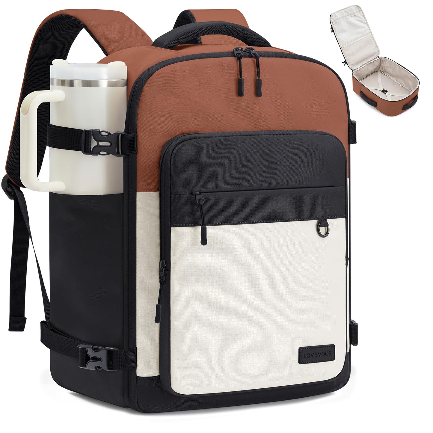 LOVEVOOK 40L Travel Backpack for Women Men, Carry on Backpack for Travel