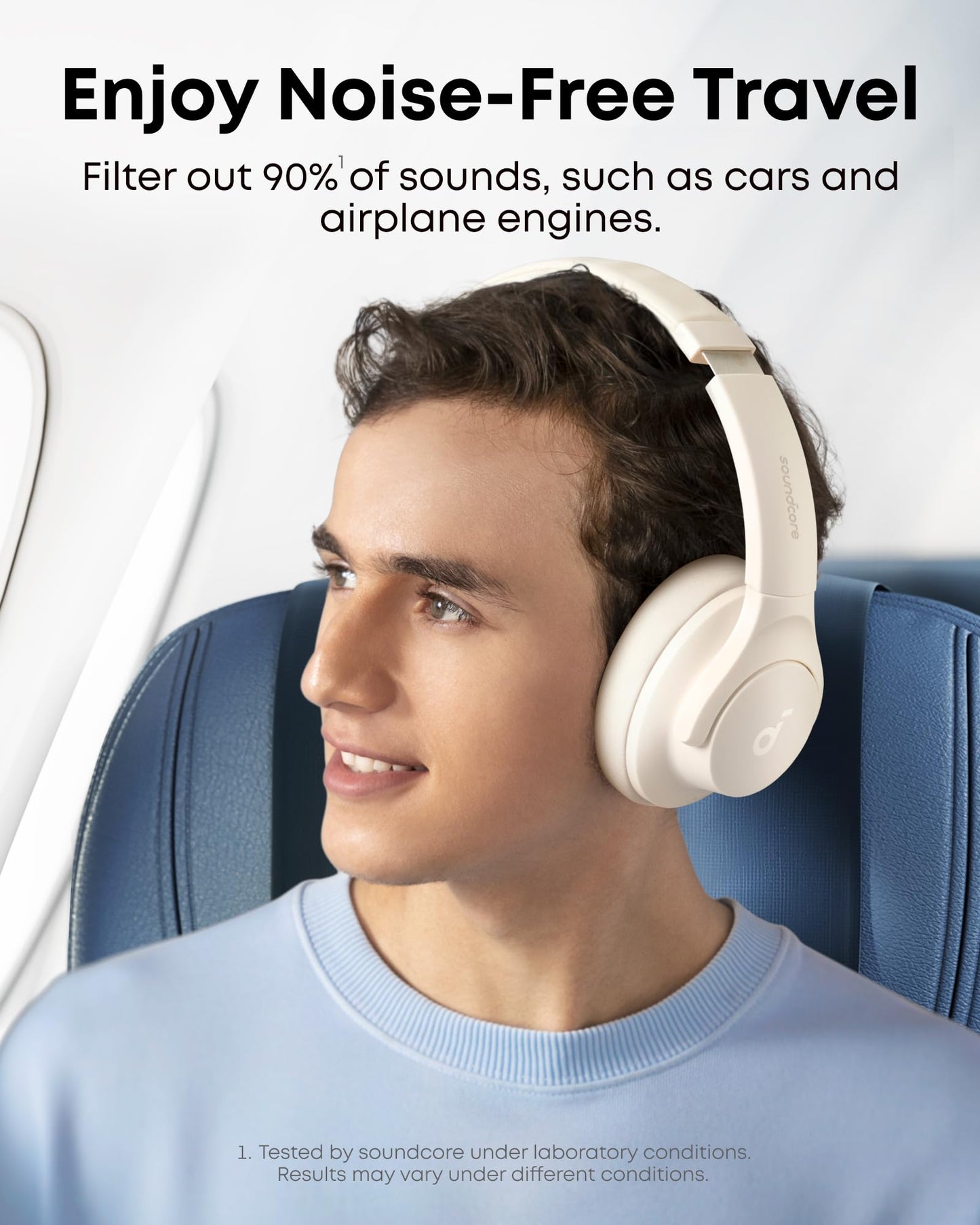 Soundcore by Anker Q20i Hybrid Active Noise Cancelling Headphones, Pink