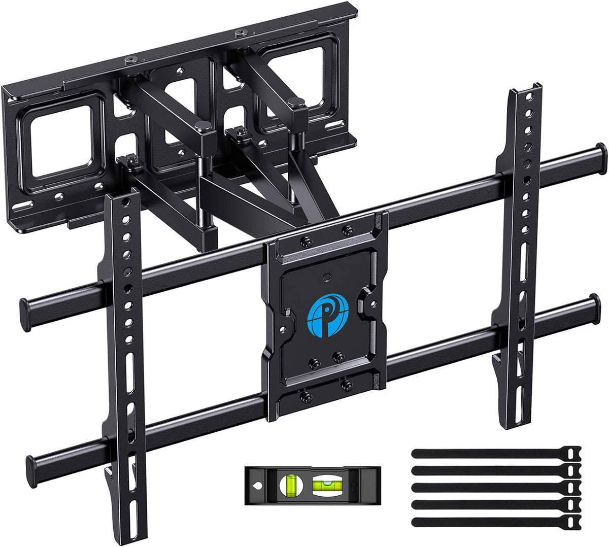Pipishell Full Motion TV Wall Mount for Echo Show 21/15 and 13-43 Inch Flat Curved Screen TVs & Monitors, Max VESA 200x200mm up to 44lbs, TV Mount Wall Bracket with Rotation Swivel Tilt Extension