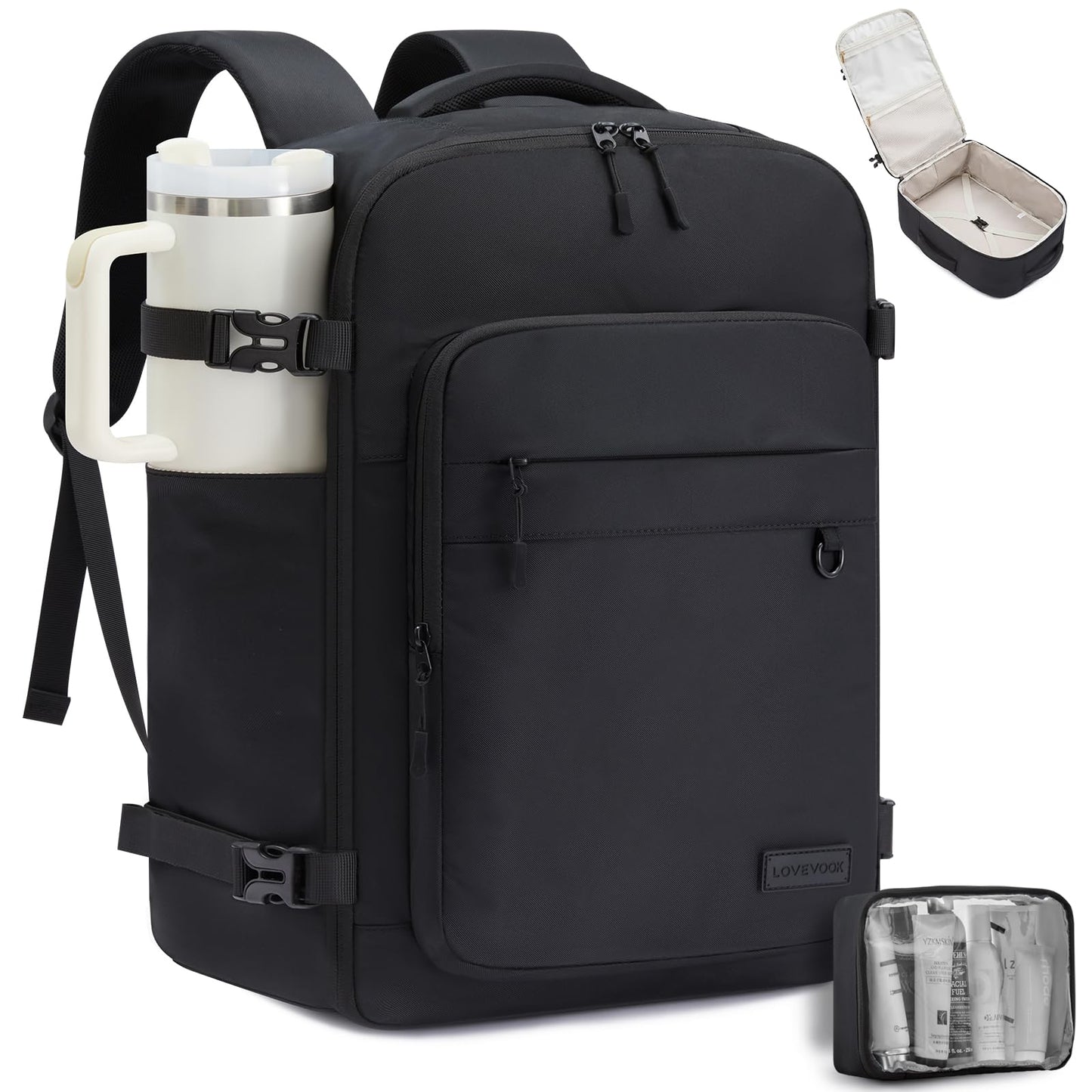 LOVEVOOK 40L Travel Backpack for Women Men, Carry on Backpack for Travel