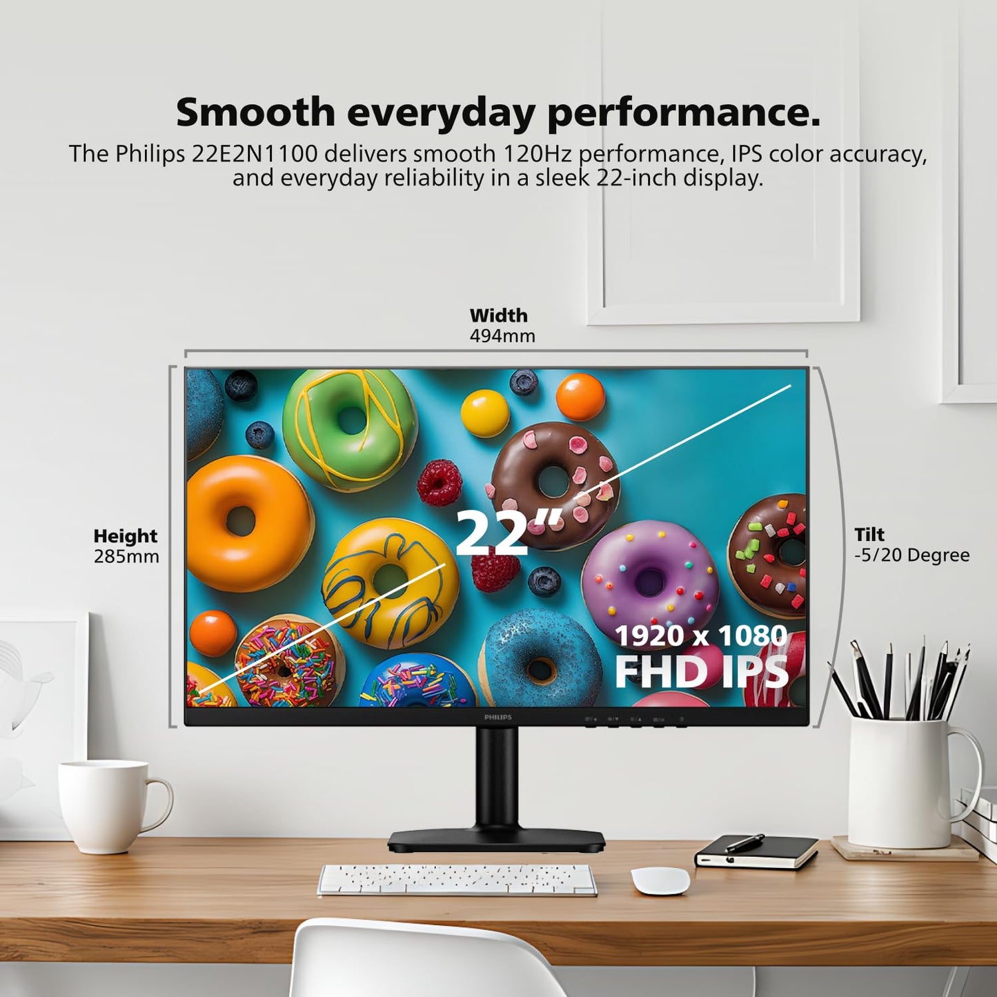Philips 24" Gaming Monitor FHD 180Hz Overlocked IPS HDR10, 24E2G2200