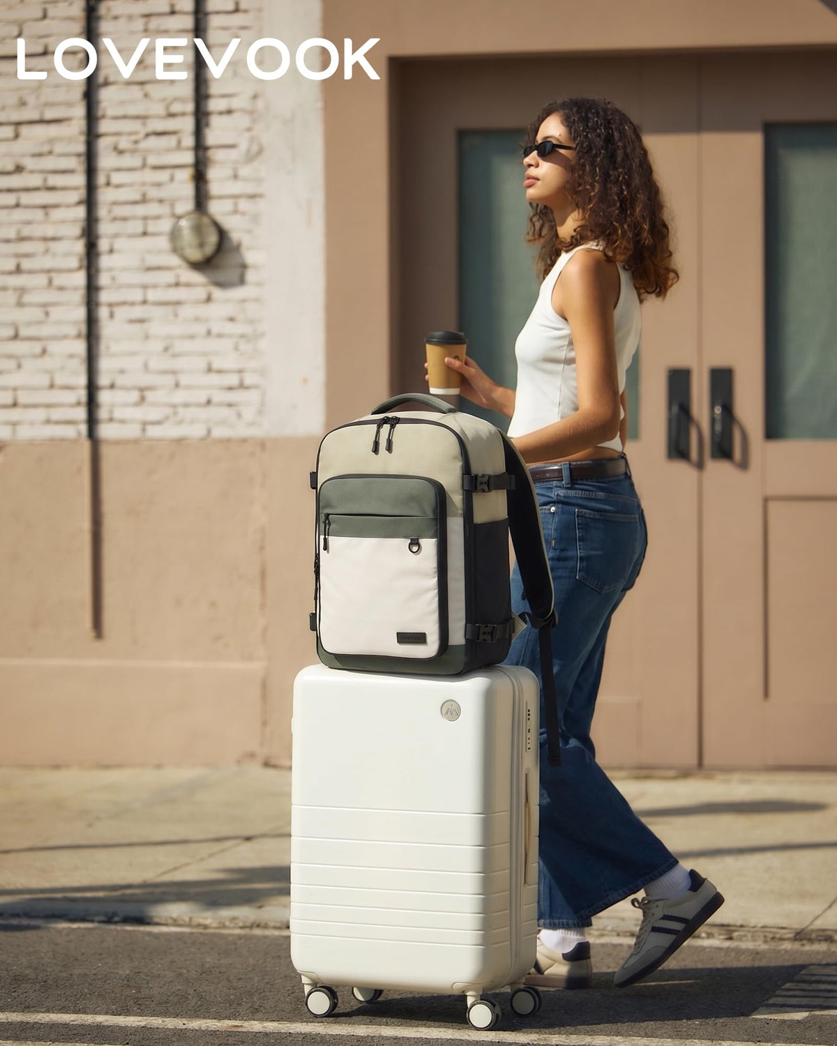LOVEVOOK 40L Travel Backpack for Women Men, Carry on Backpack for Travel