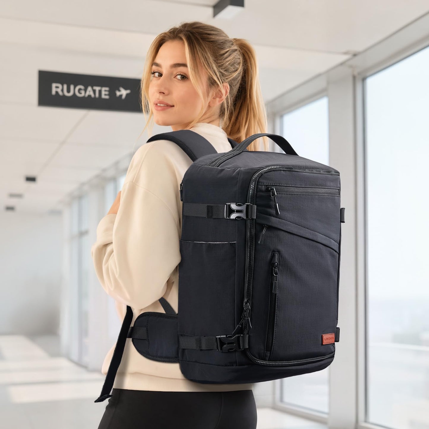 LOVEVOOK Travel Backpack for Women Men, Airline Approved Carry On Luggage