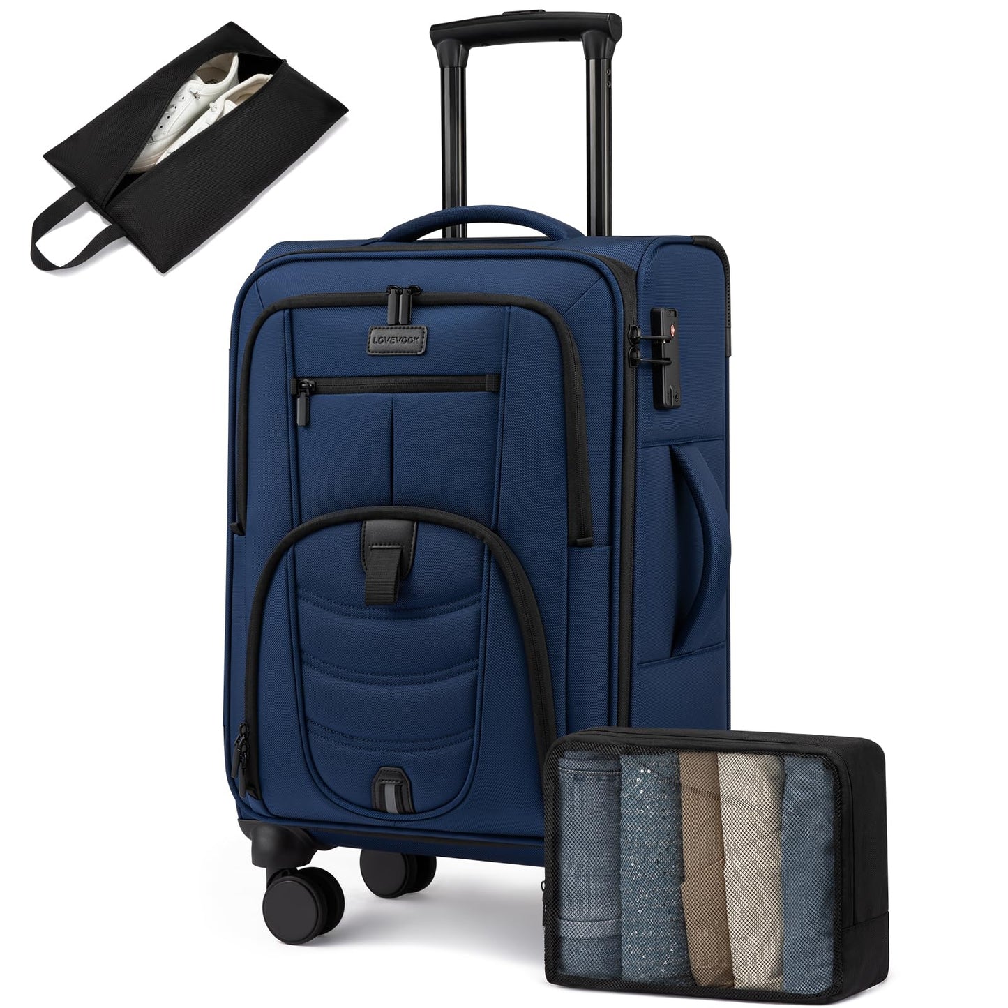 Carry On Luggage 22x14x9 Airline Approved with TSA Lock for Business Trip